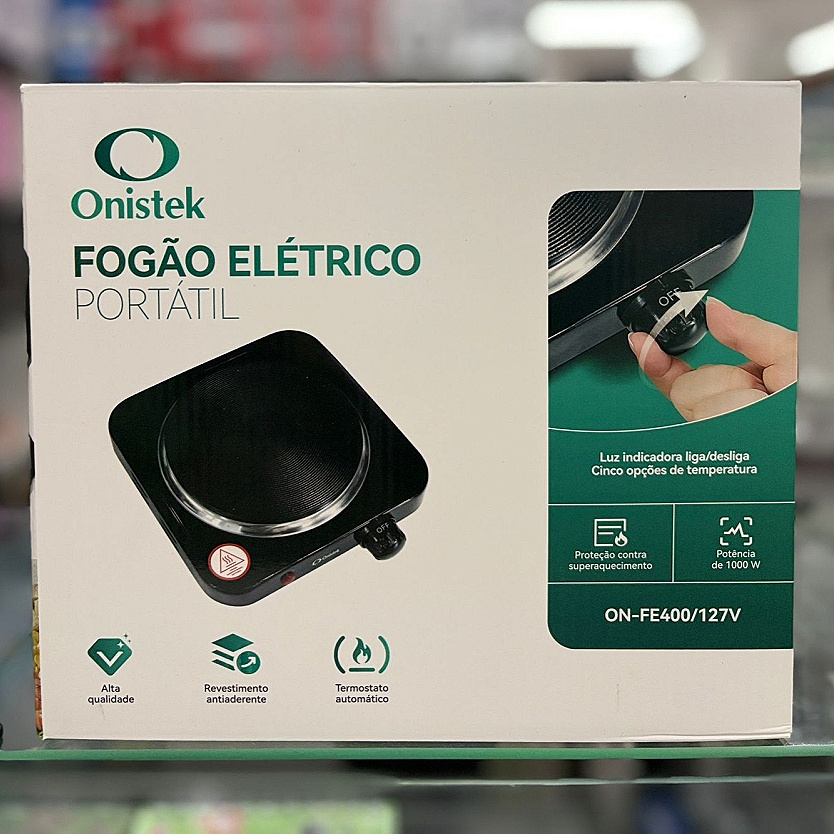 Fogão Elétrico Portátil 1000W Onistek ON-FE400/127V