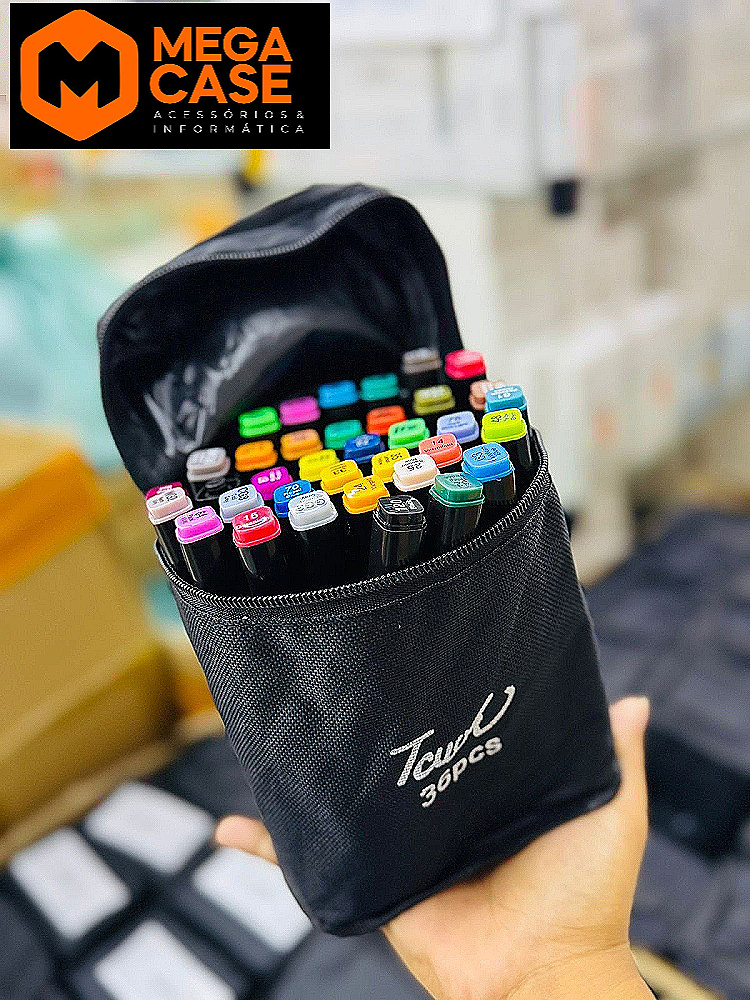 Canetas Kit de Marcadores Coloridos 36pcs