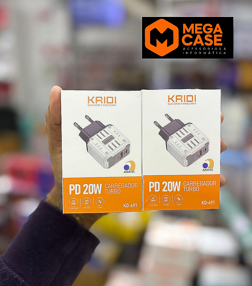 Fonte de Carregador 20W KRIDI KD-691