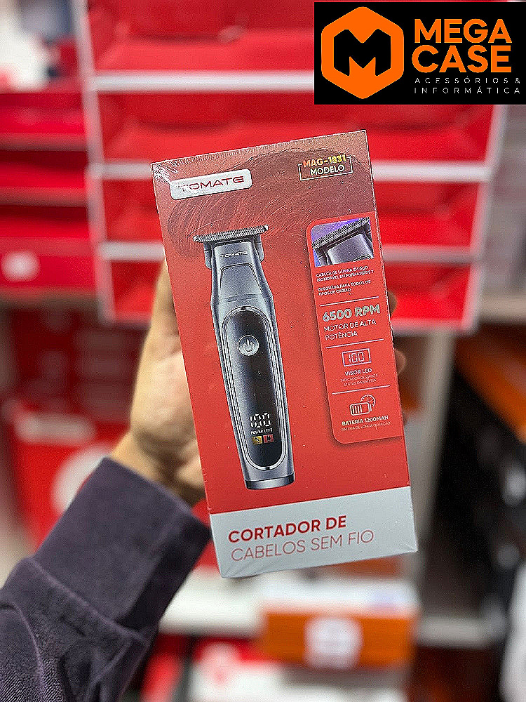 Cortador de Cabelos Sem Fio 1200mAh Tomate MAG-1831
