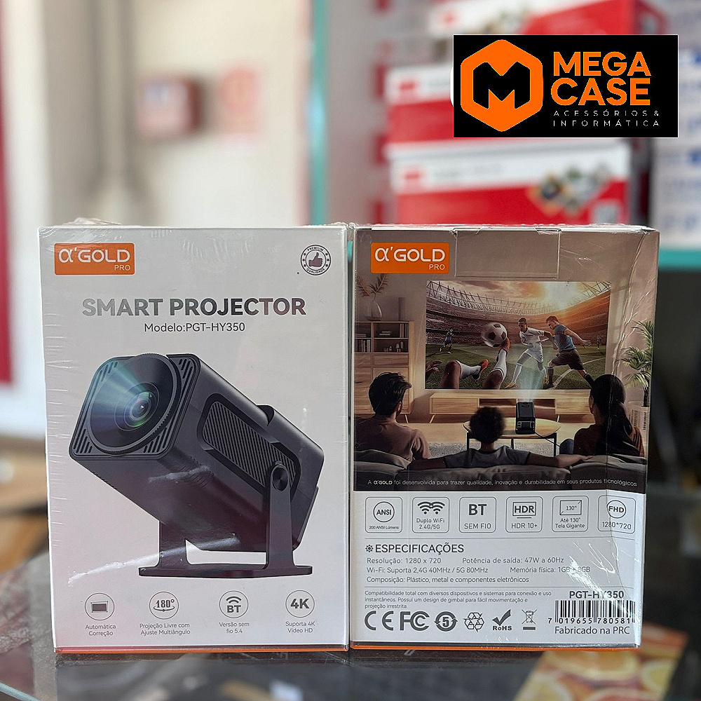 Projetor Smart 4K 47W α Gold Pro PGT-HY350