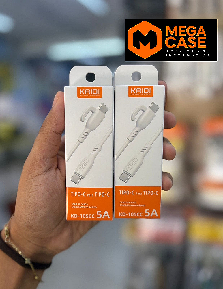 Cabo USB Tipo-C 5A KRIDI KD-105CC