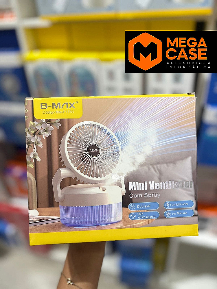 Mini Ventilador com Spray B-MAX BM-F168