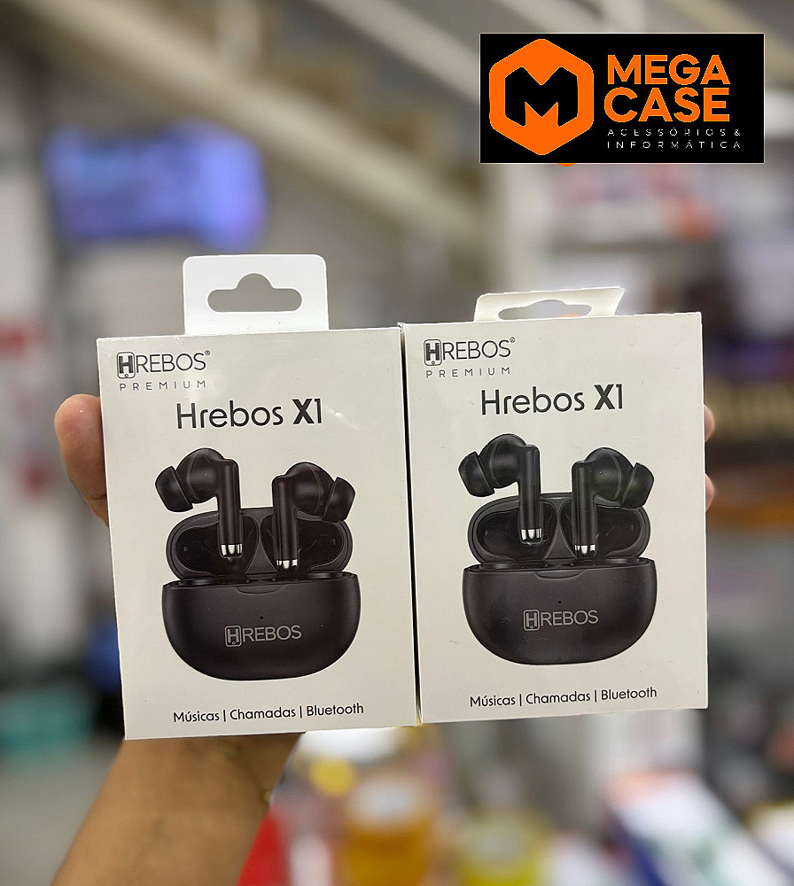 Fone de ouvido Bluetooth TWS X1 Hrebos