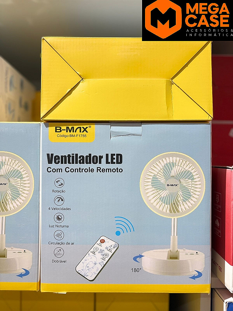 Ventilador LED com Controle Remoto B-MAX BM-F1755