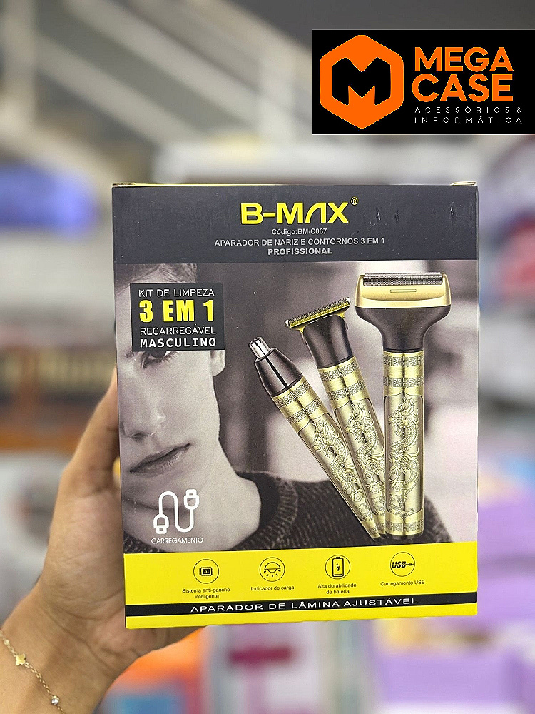 Aparador de Nariz e Contornos 3 em 1 B-MAX BM-C067