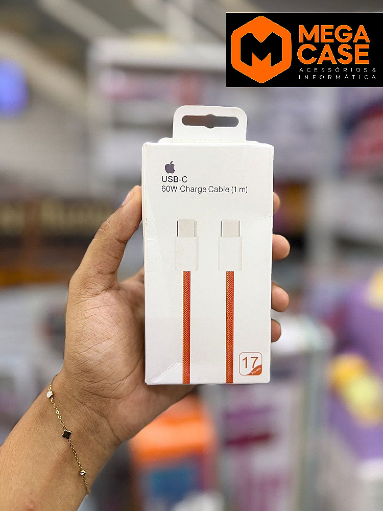 Cabo De celular TIPO-C X TIPO-C Laranja 60W