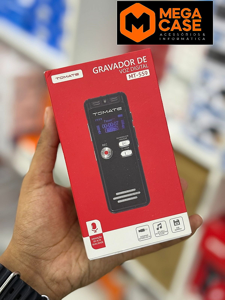 Gravador de Voz Digital Tomate MT-559