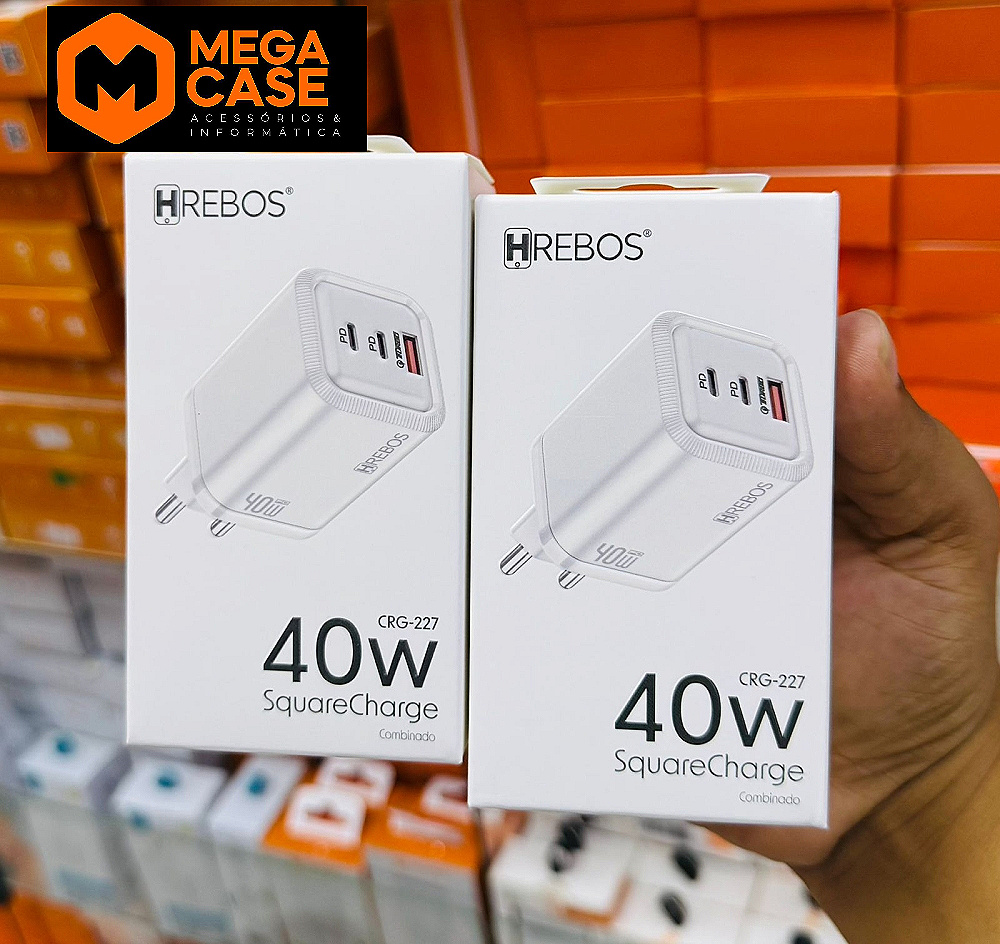 Fonte de Carregador 40W Hrebos CRG-227