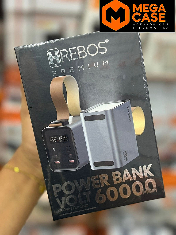 Bateria Portatil power bank 60000mha hrebos PB-996
