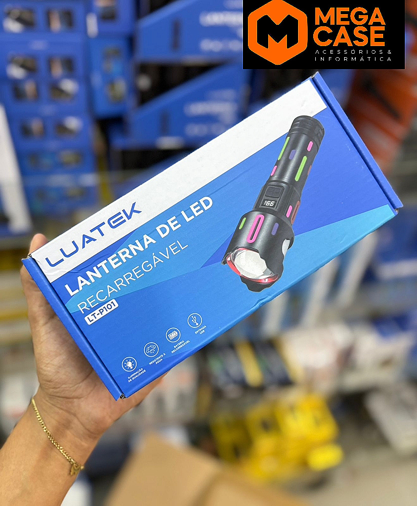 Lanterna de LED Recarregável Luatek LT-P101