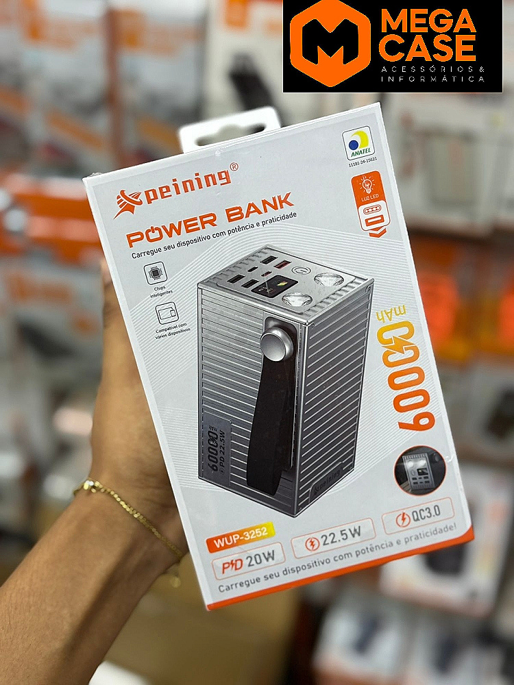 Bateria Portatil Power Bank 60000mAh Peining WUP-3252