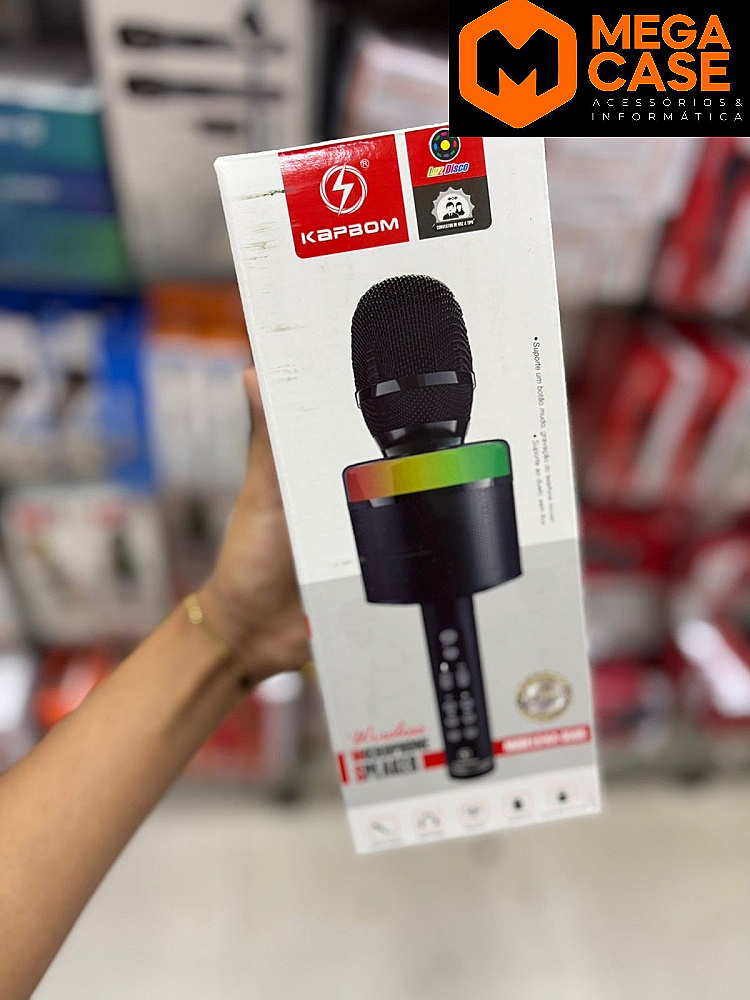 Microfone Bluetooth com Alto-falante KAPBOM