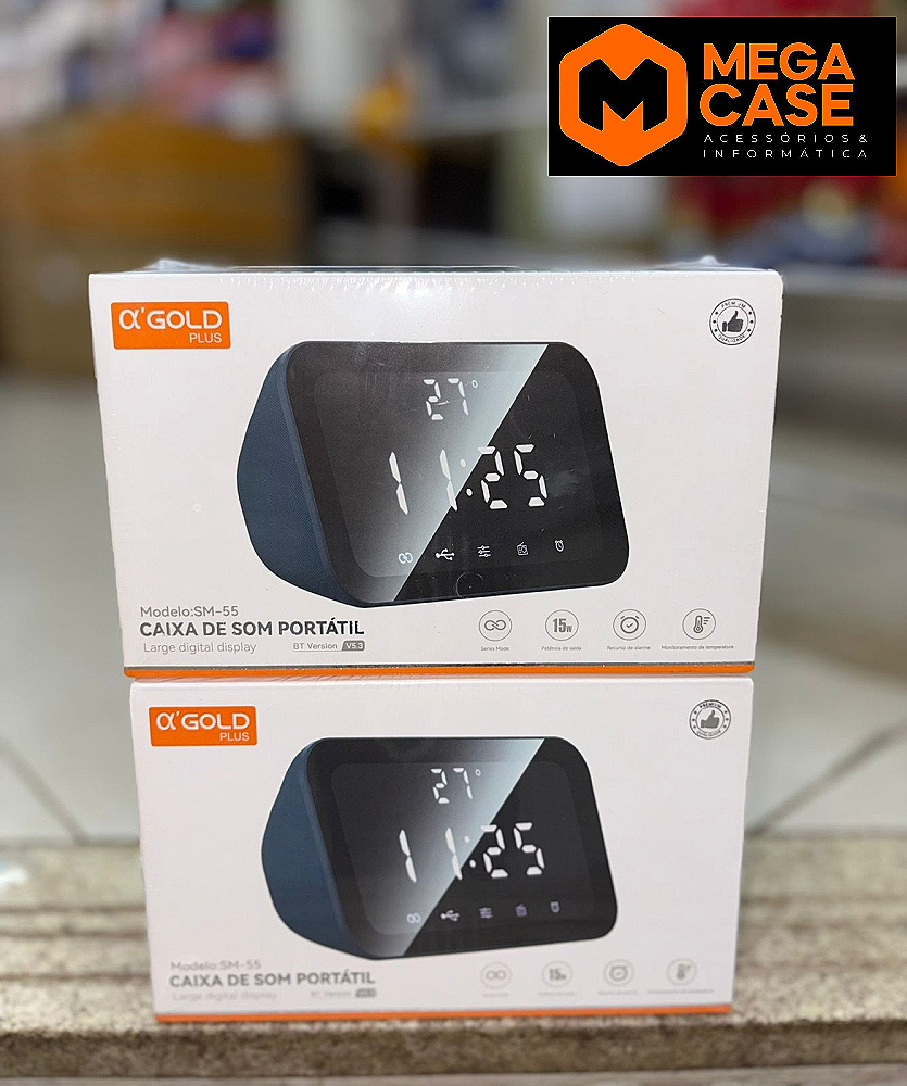 Caixa de Som Portátil V5.0 15W Gold Plus SM-55