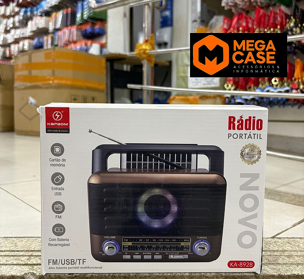 Rádio Portátil KAPBOM KA-8928