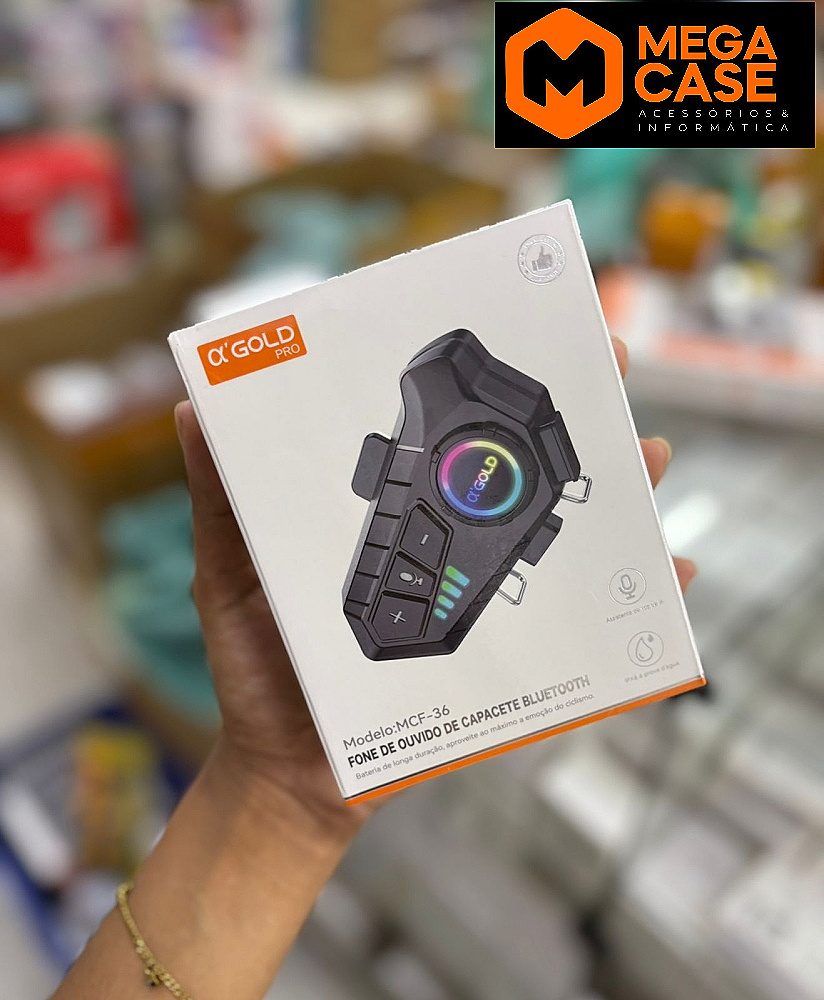 Fone de Ouvido de Capacete Bluetooth Pro α Gold MCF-36