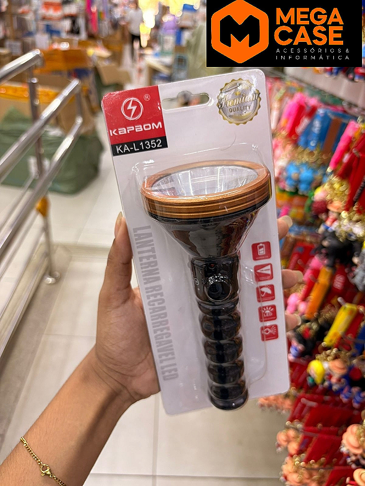 Lanterna Recarregável LED Kapbom KA-L1352