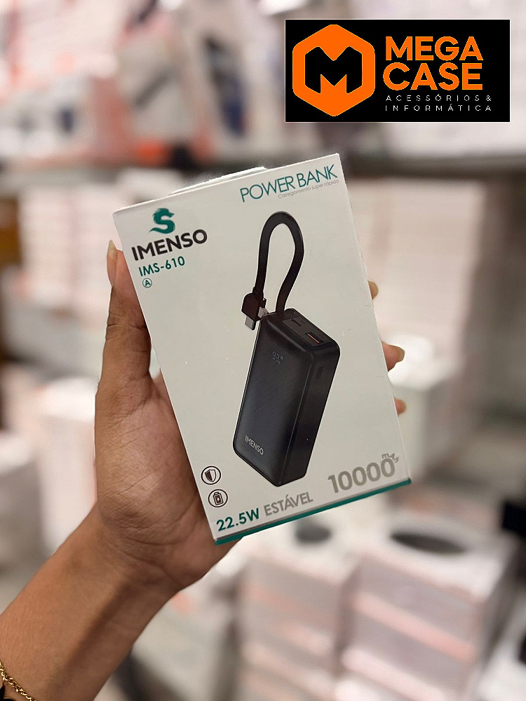 Bateria Portatil Power Bank 10000mAh Imenso IMS-610