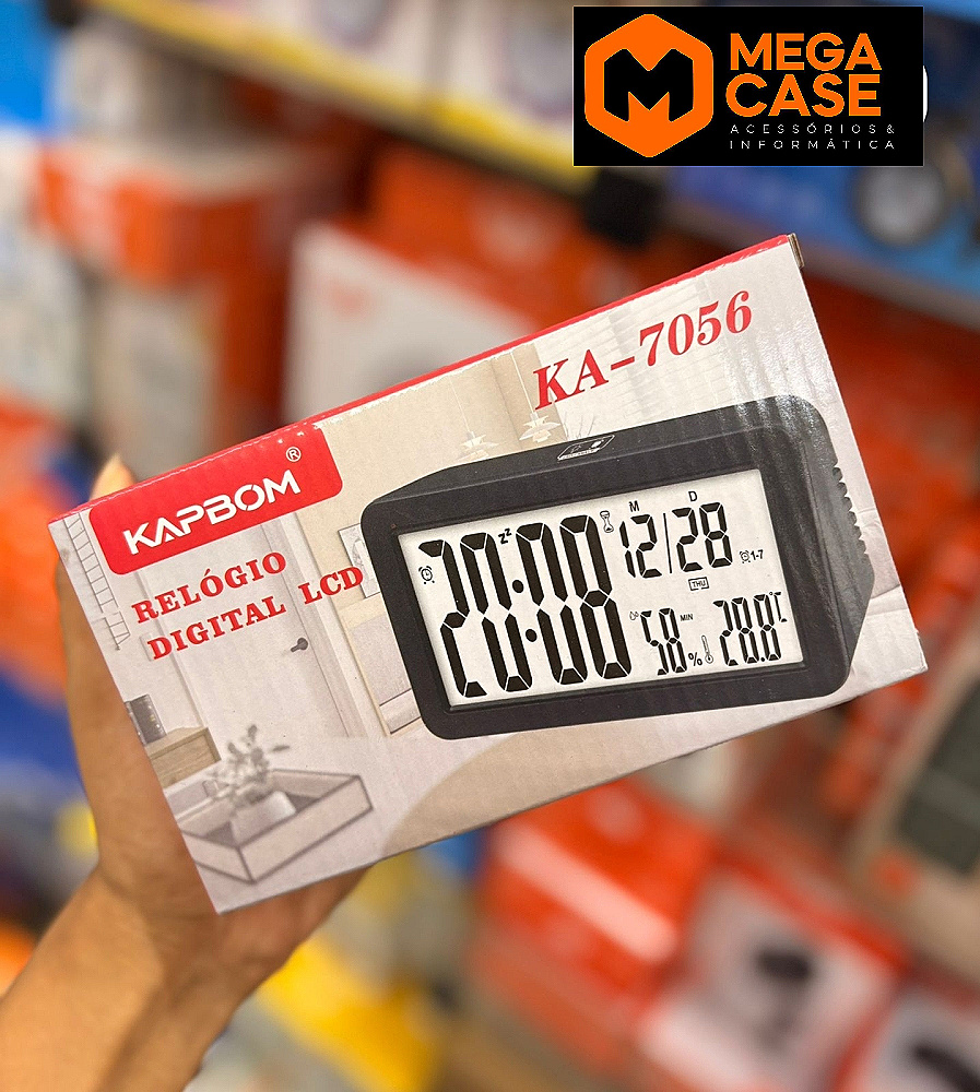 Relógio Digital LCD KAPBOM KA-7056
