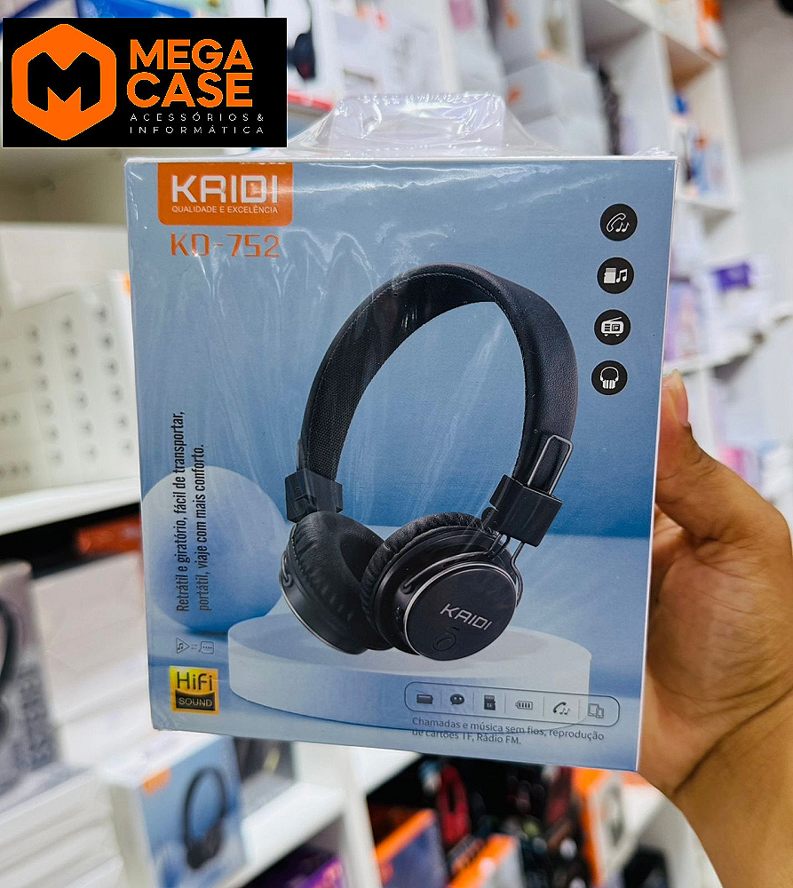 Fone Bluetooth Headphone Kaidi KD-752