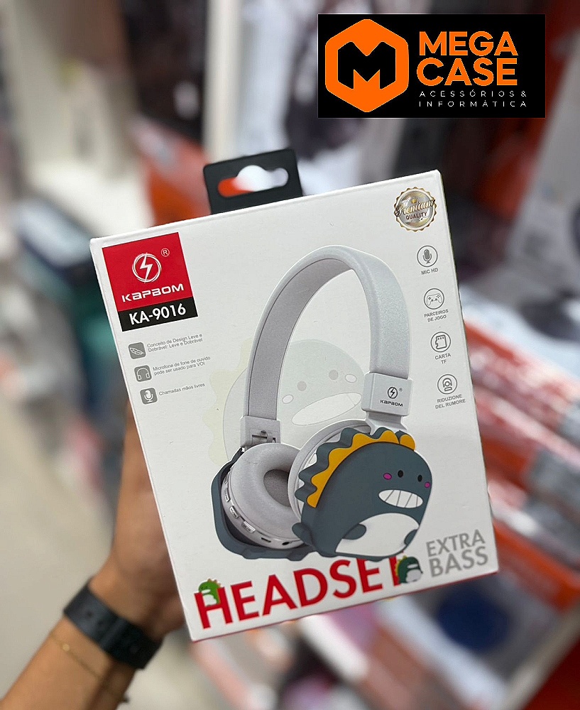 Fone Headphone Bluetooth Extra Bass KAPADOM KA-9016