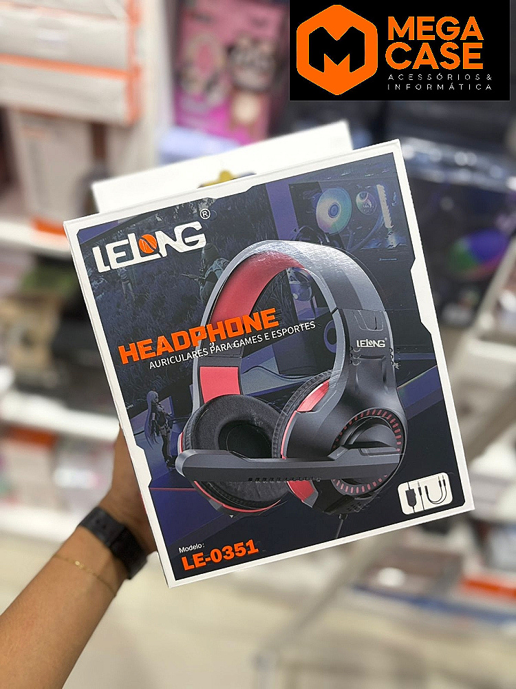 Fone de ouvido Headset gamer com fio LeLong LE-0351