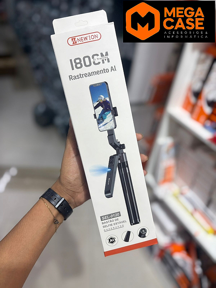 Bastão de Selfie Estável 180cm Newtion SEL-0120
