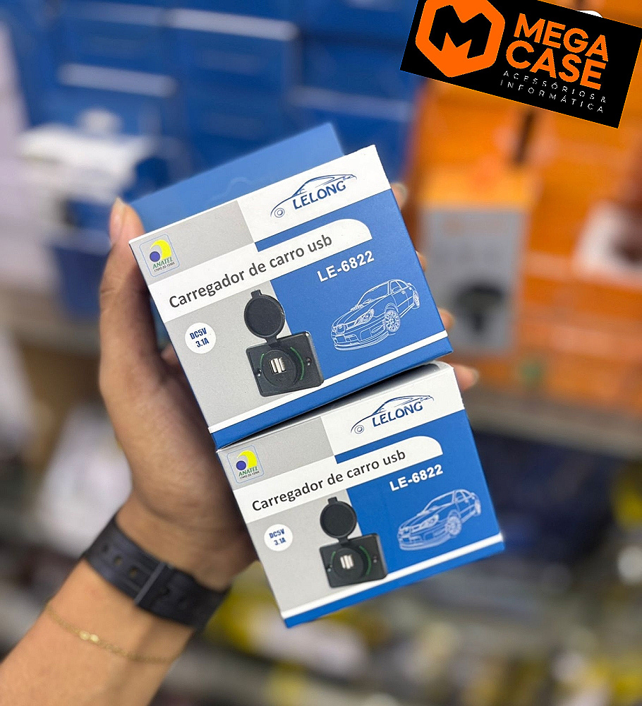 Carregador de Carro USB Lelong LE-6822
