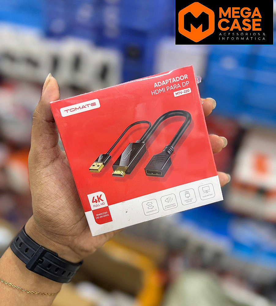 Adaptador HDMI para DP Tomate MTV-220