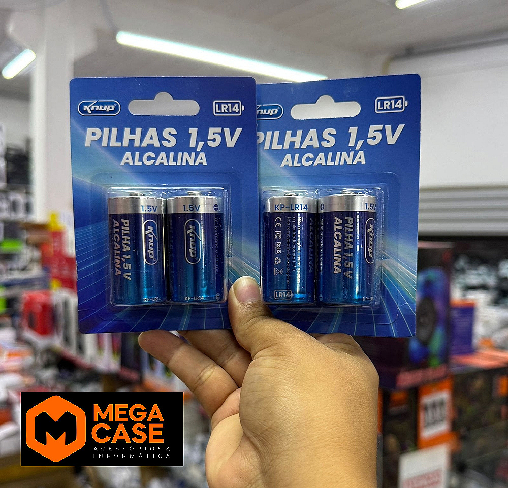 Pilhas Alcalinas 1,5V 1.5V Knup KP-LR14