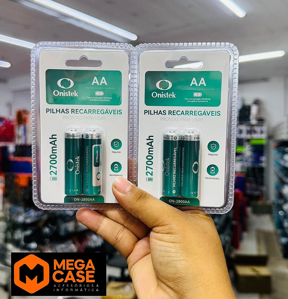 Pilha Recarregável 2700mAh 2pcs Onistek ON-2800AA