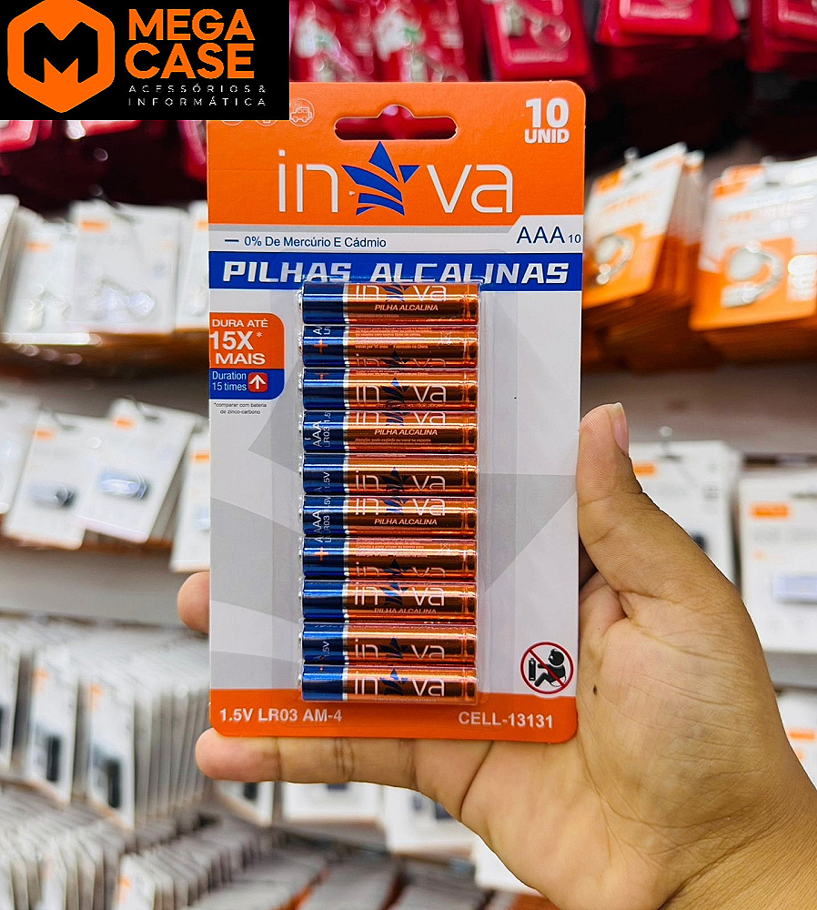 Pilhas Alcalinas 1.5V 10pcs  inova CELL-13131