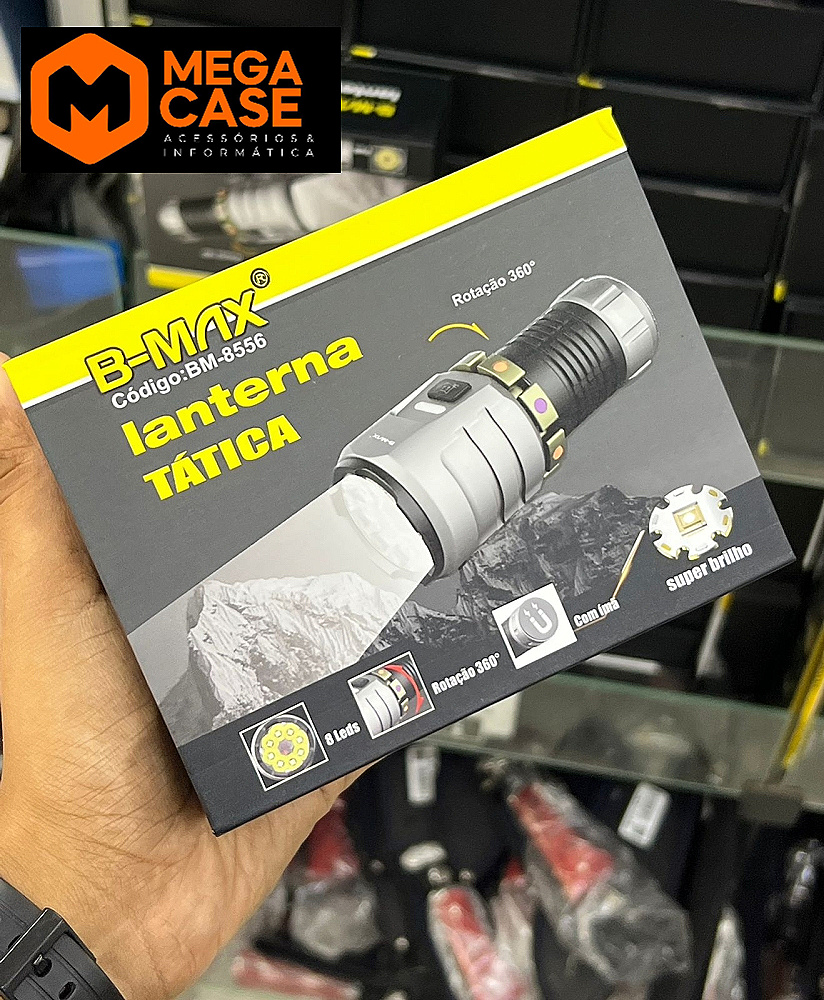 Lanterna Tática B-Max rotacao 360 graus BM-8556