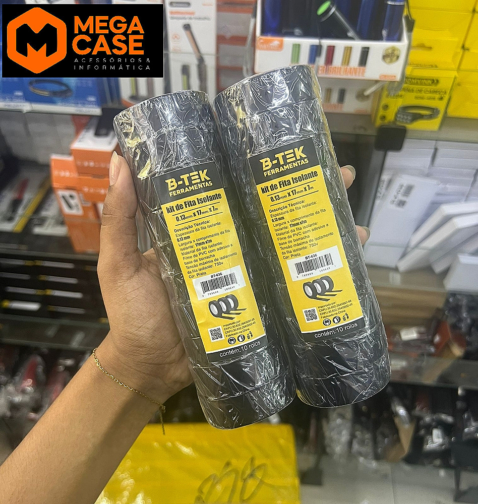 Kit de Fita Isolante 10 rolos B-TEK