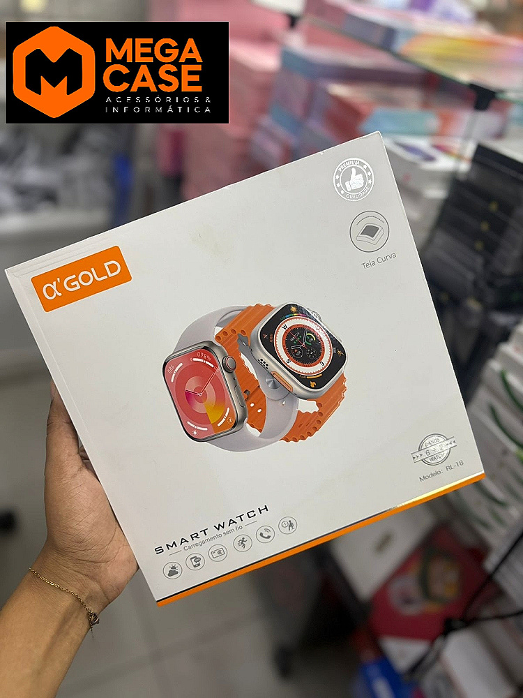 Relogio Digital SmartWatch RL-18 Α'Gold