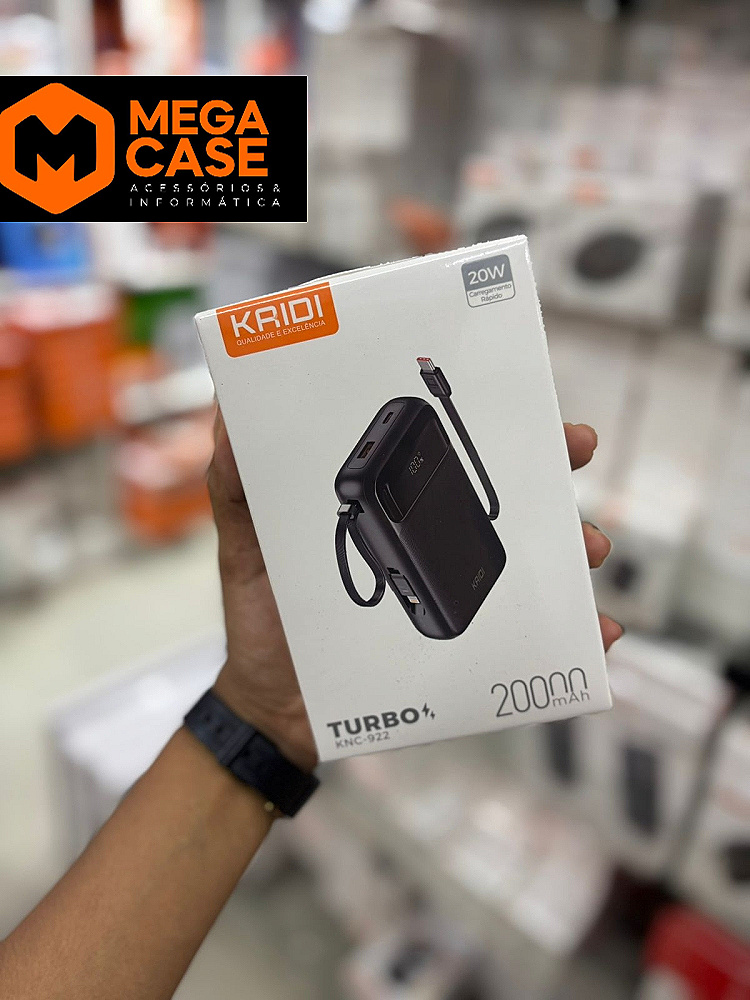 Bateria Portátil Power Bank 20W Kridi KNC-922