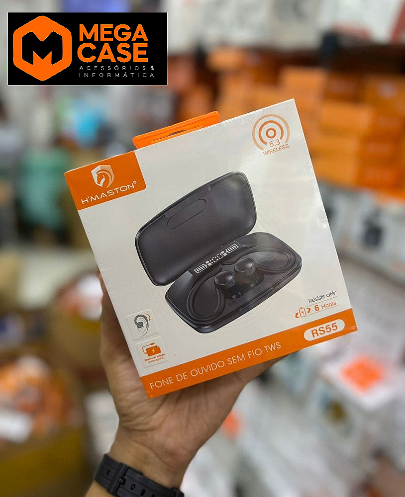 Fone de Ouvido Sem Fio TWS H'maston RS55