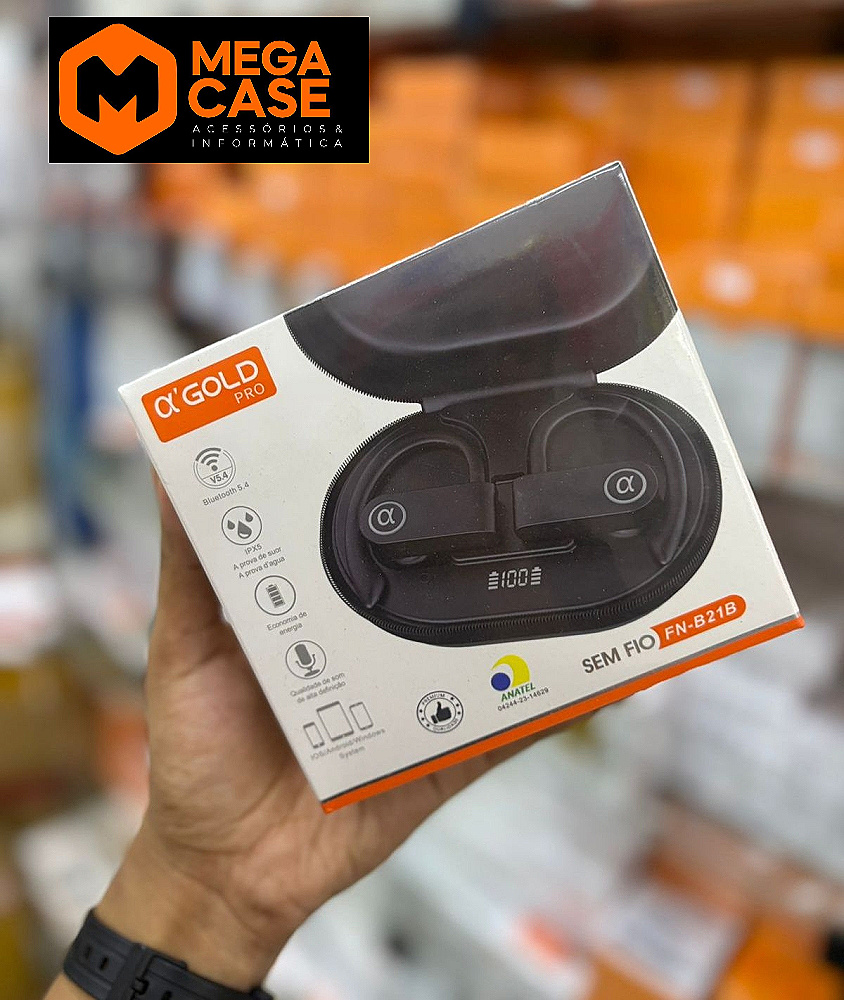 Fone de Ouvido Bluetooth α Gold FN-B21B