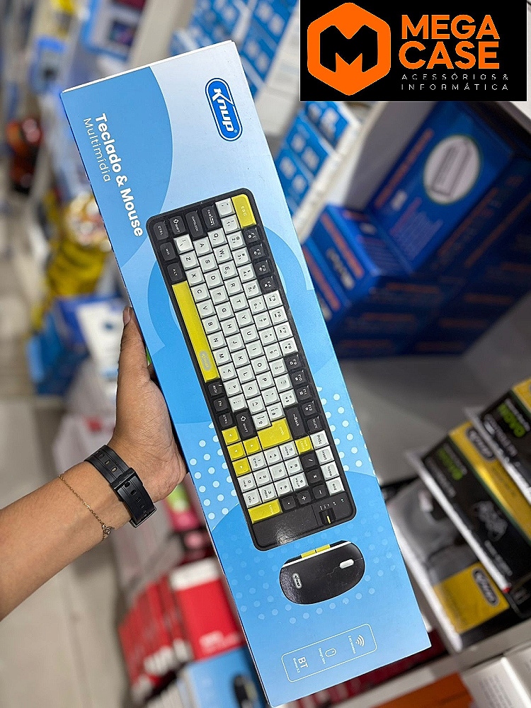 Teclado e Mouse Multimídia Knup BT