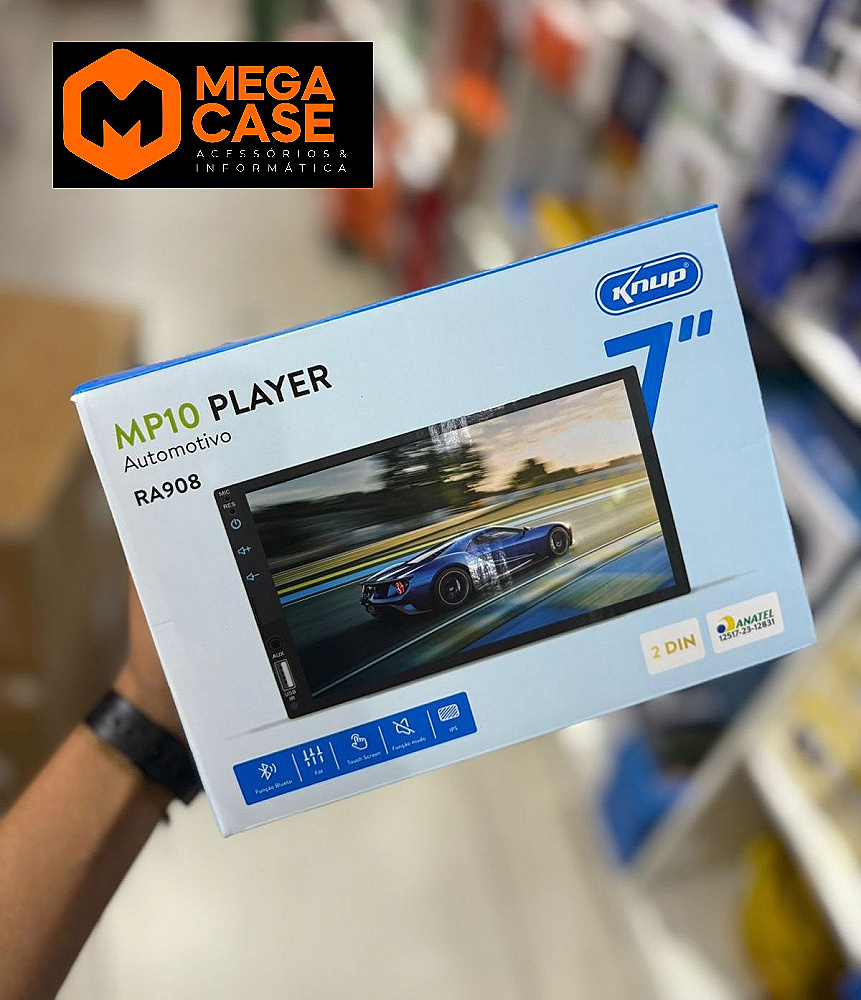 Multimidia de carro Player Automotivo MP10 Knup RA908