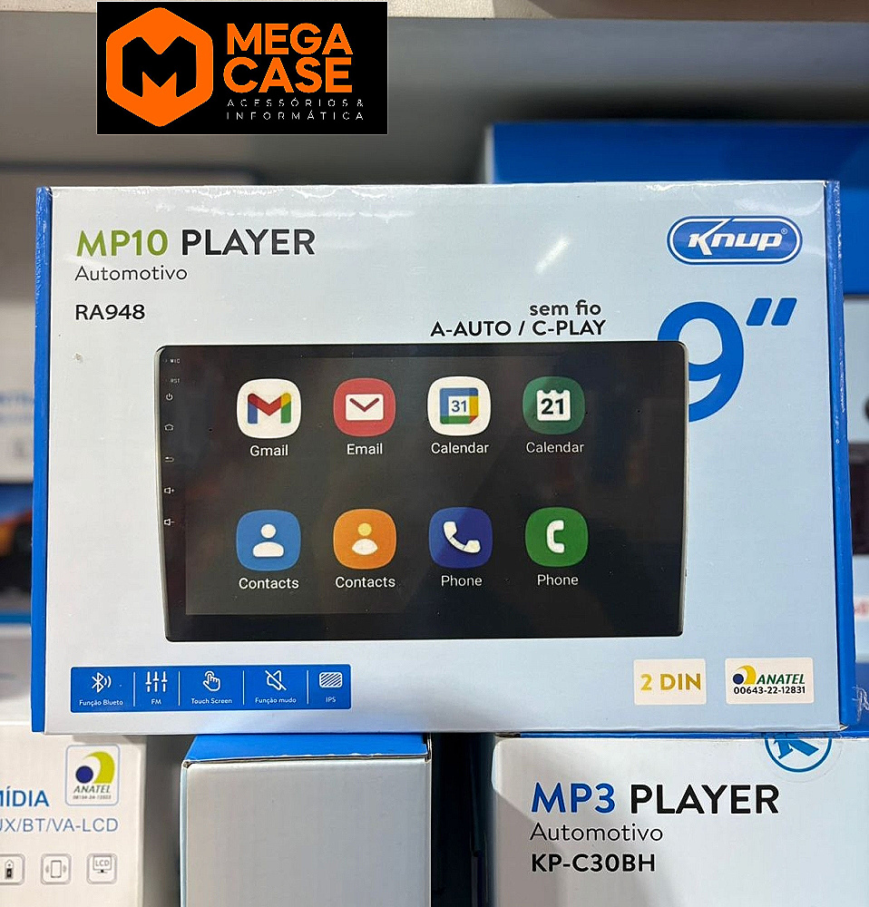 Multimidia de carro Player Automotivo MP10 Knup RA948
