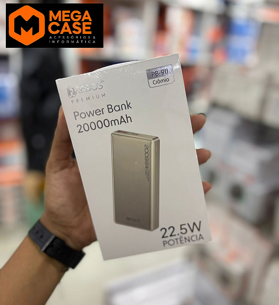 Bateria Portátil Power Bank 22.5W Hrebos PB-911