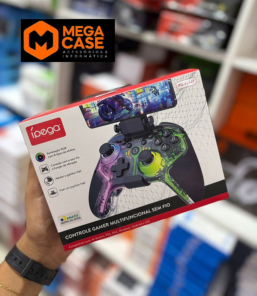 Controle Ipega Iluminacao Tipos Gamer PG-9666T