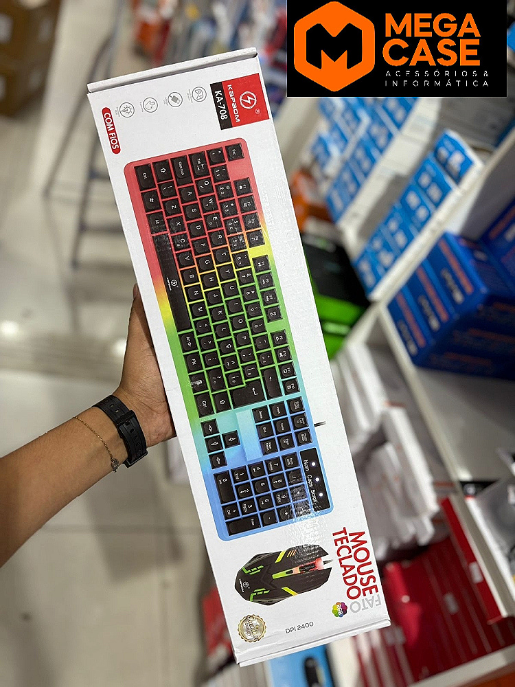 kit Teclado e Mouse Com Fio Kazoom Ka-708