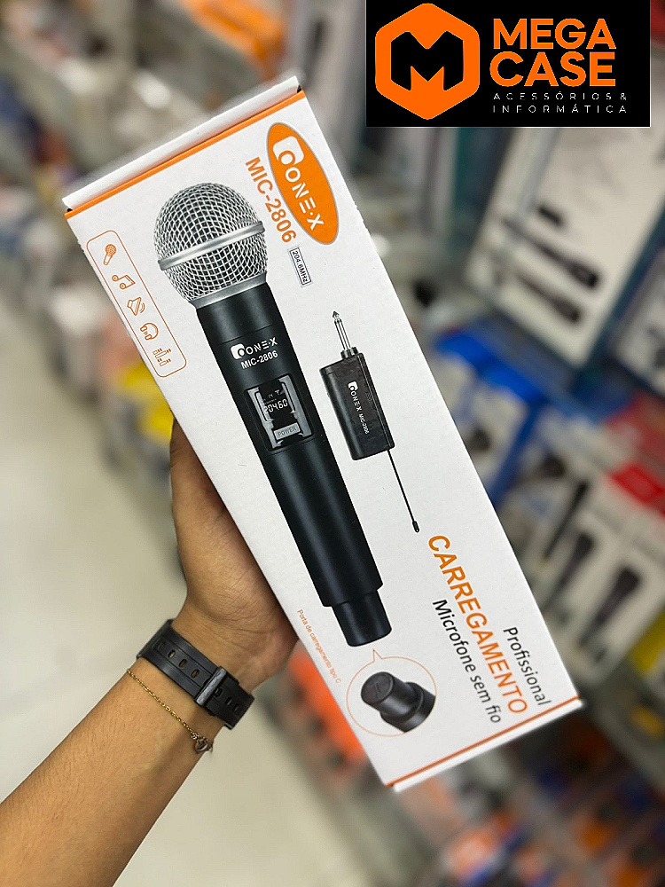 Microfone sem fio onex Mic-2806