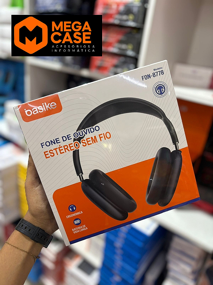 Fone Headphone Bluetooth Basike Ouvido FON-8778