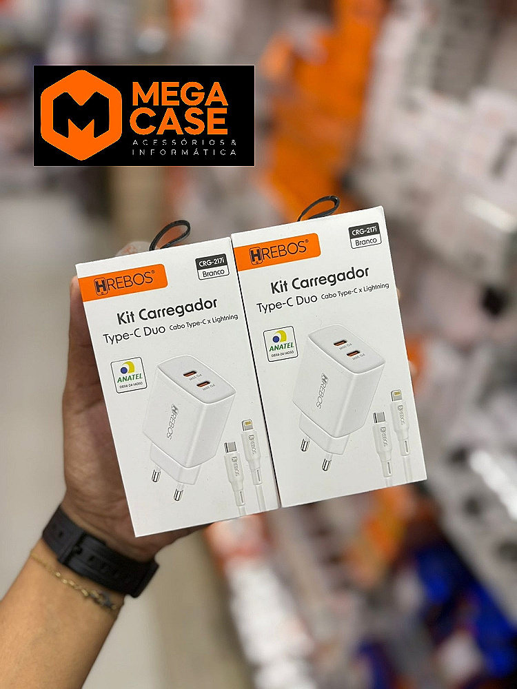 Carregador Completo USB-C X IPhone hrebos CRG-217I