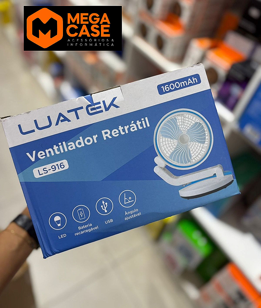 Ventilador Portatil Retratil Luatek LS-916