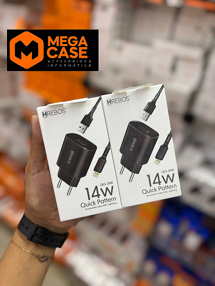 Carregador Completo USB X IPhone 14w Hrebos CRG-398I
