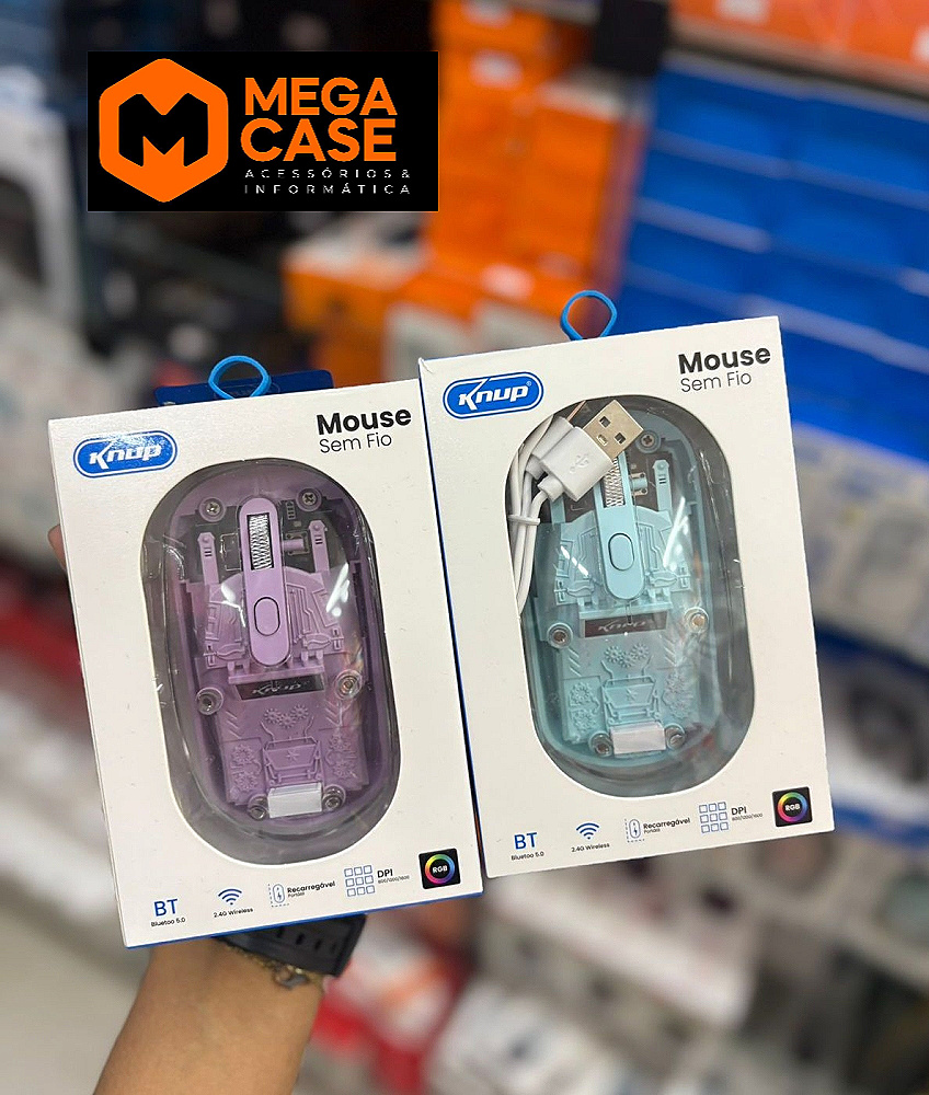 Mouse Sem Fio Knup Bluetooth